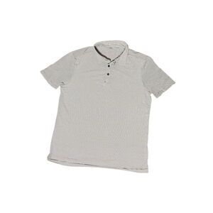 Lululemon Men's Gray Striped Polo Shirt Size M Golf Casual Athletic